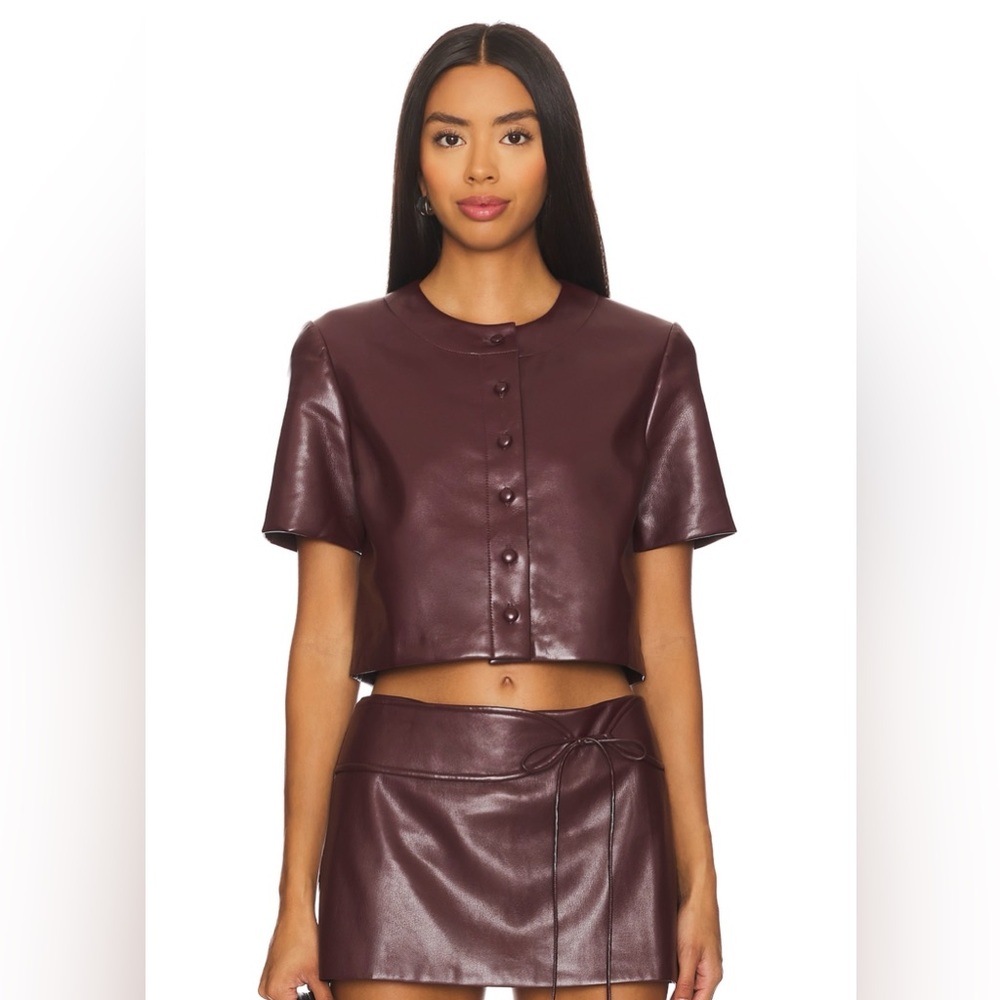 Amanda Uprichard BRASWELL TOP IN RUSSET- XS